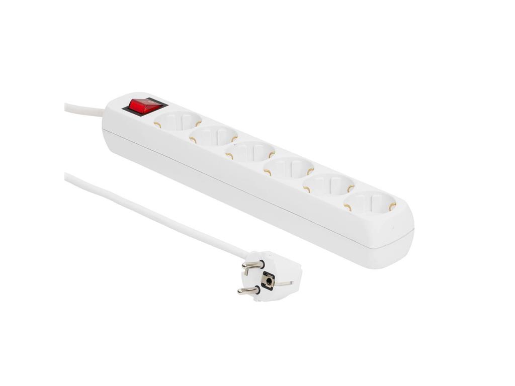 MicroConnect Razdelilnik s stikalom 6 vtičnic, 3m