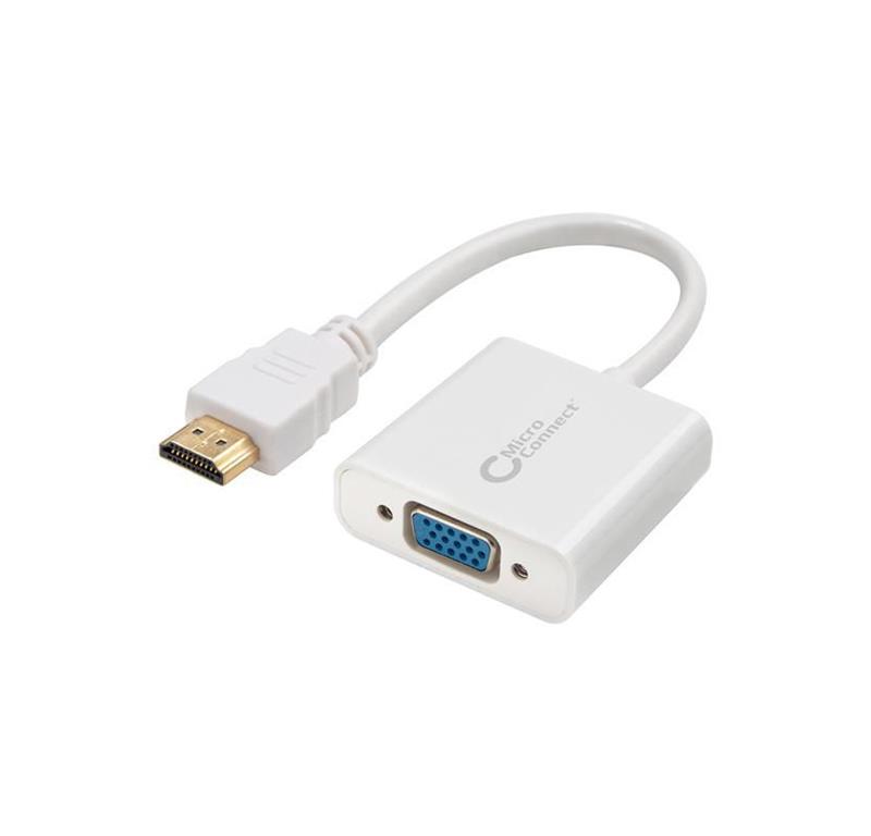 MicroConnect Kabel adapter HDMI - VGA M/F, Bel