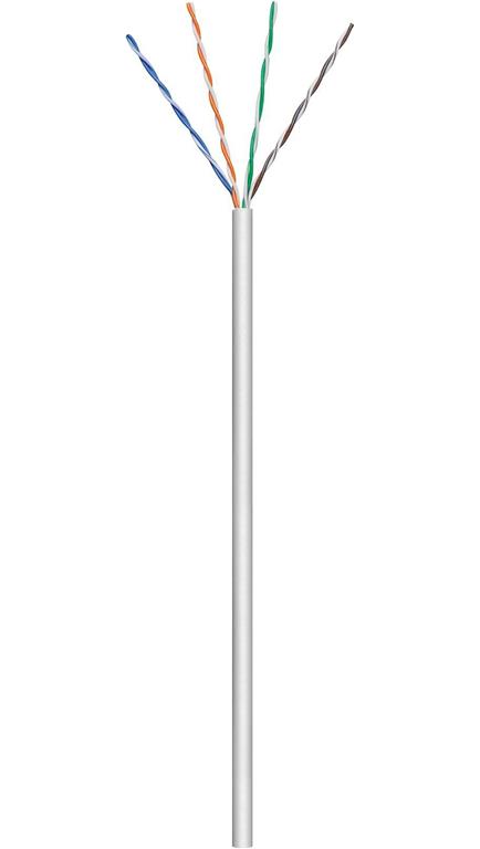 MicroConnect Kabel U/UTP CAT5e 305m Siv PVC, Strined