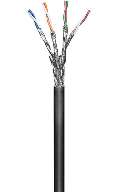 MicroConnect Kabel S/FTP CAT6 Zunanji 100m, Črn