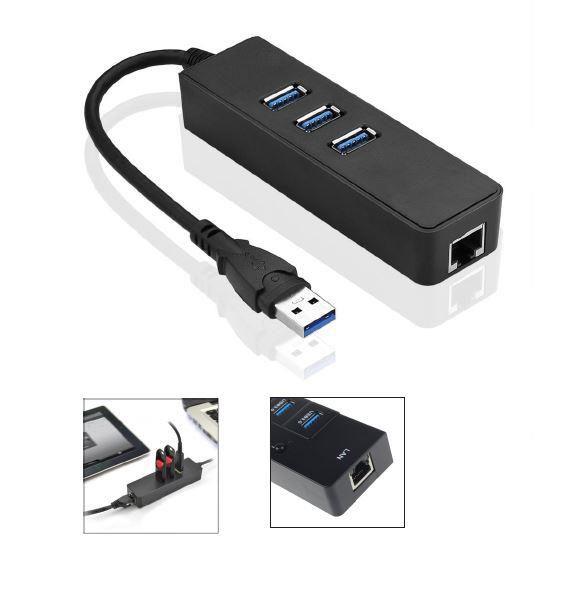 MicroConnect USB 3.2 Gen 1 HUB z Gigabit Ethernet