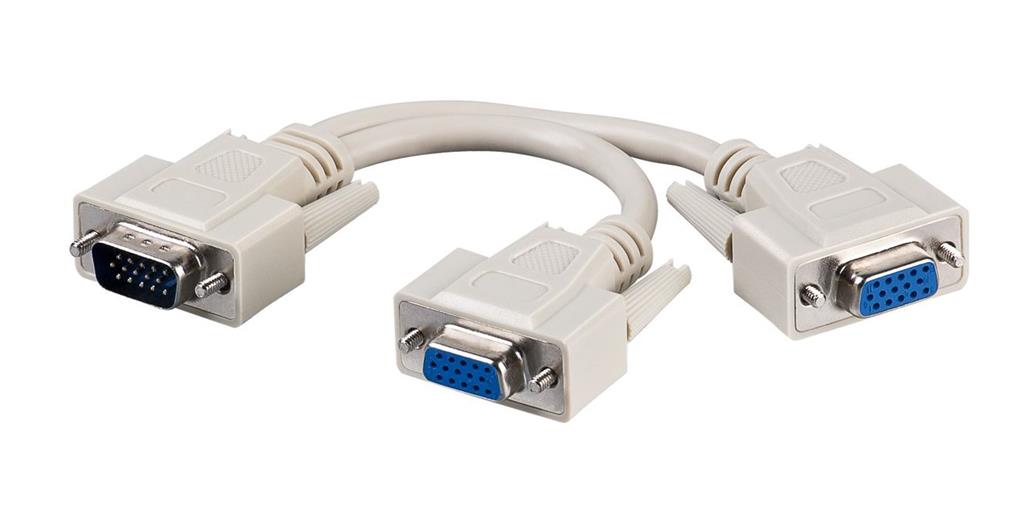 MicroConnect Kabel VGA Y-razdelilnik 1 - 2, pasivni