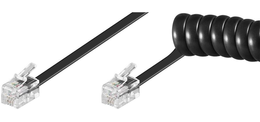 MicroConnect Kabel RJ10-RJ10 7m M/M Črn