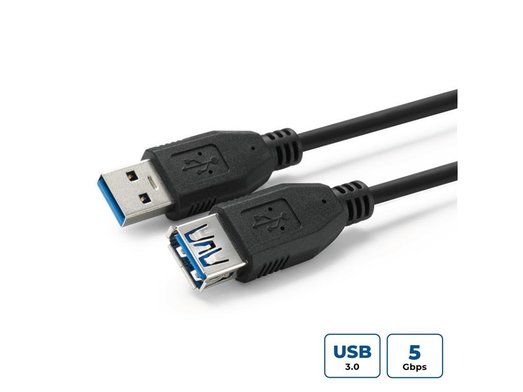 MicroConnect Kabel USB 3.2 Gen 1 A-A 1m M-F, Črn