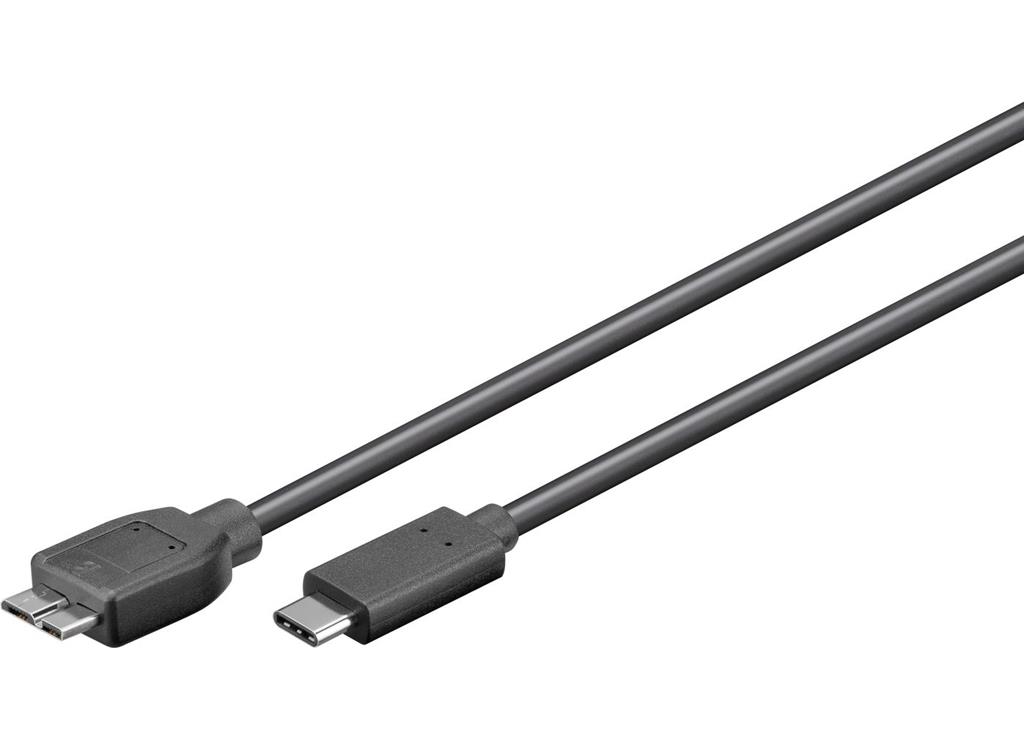 MicroConnect Kabel USB-C - USB 3.2 Gen 1 Micro B 1m