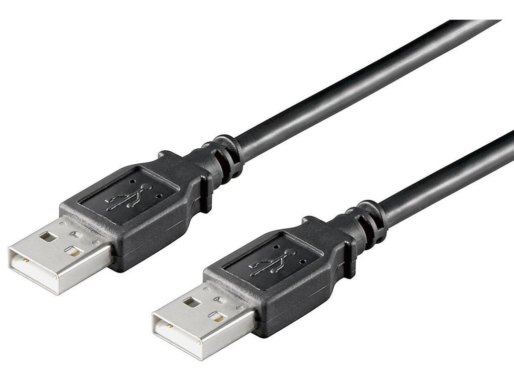 MicroConnect Kabel USB2.0 A-A 0,1m M-M, Črn