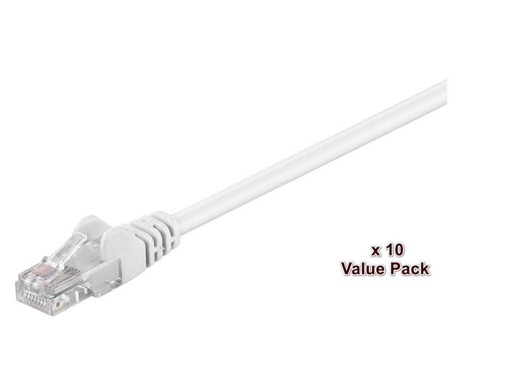 MicroConnect Kabel U/UTP CAT5e 1m Bel 10 Pack