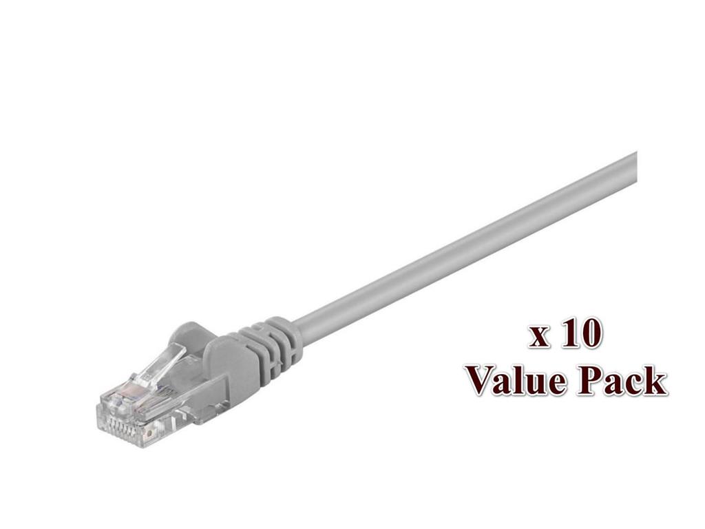 MicroConnect Kabel U/UTP CAT5e 5M Siv 10 Pack