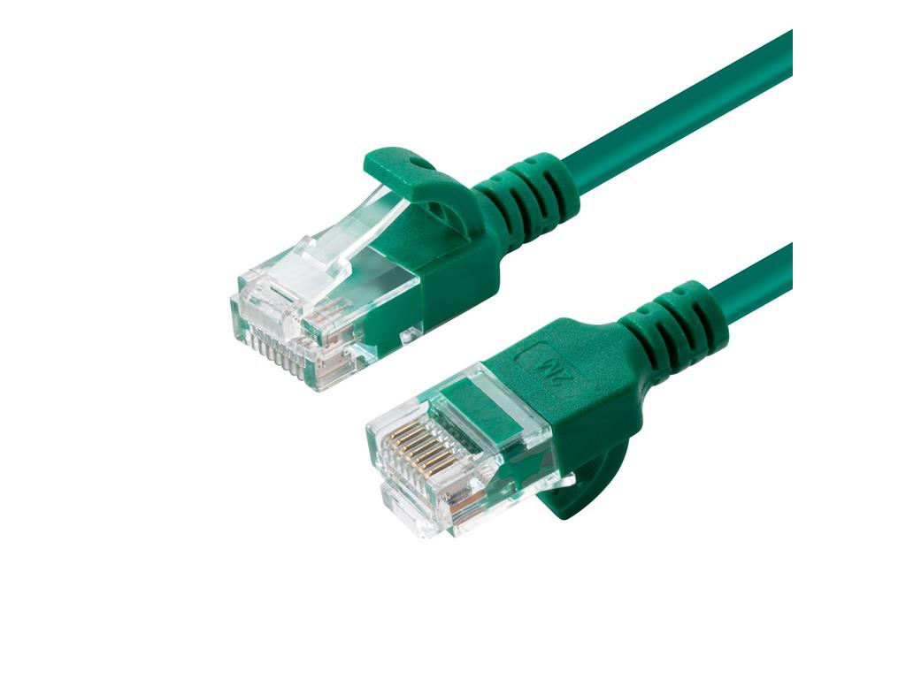 MicroConnect Kabel U/UTP CAT6A tanek 0.5M Zelen