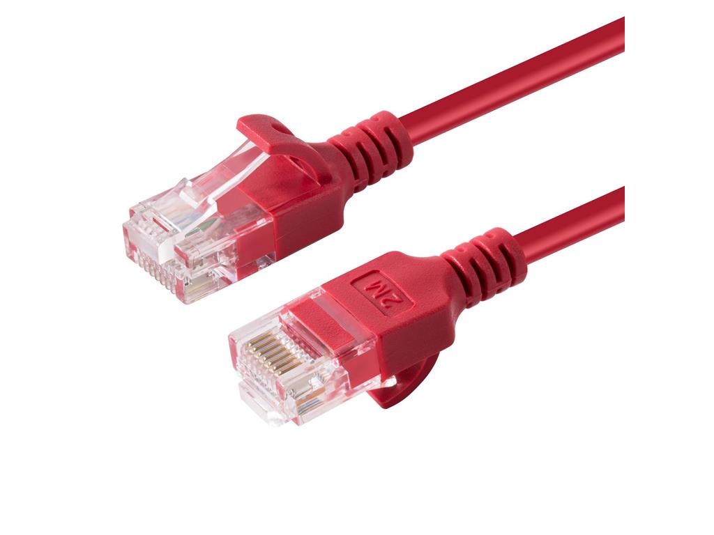 MicroConnect Kabel U/UTP CAT6A tanek 10M Rdeč
