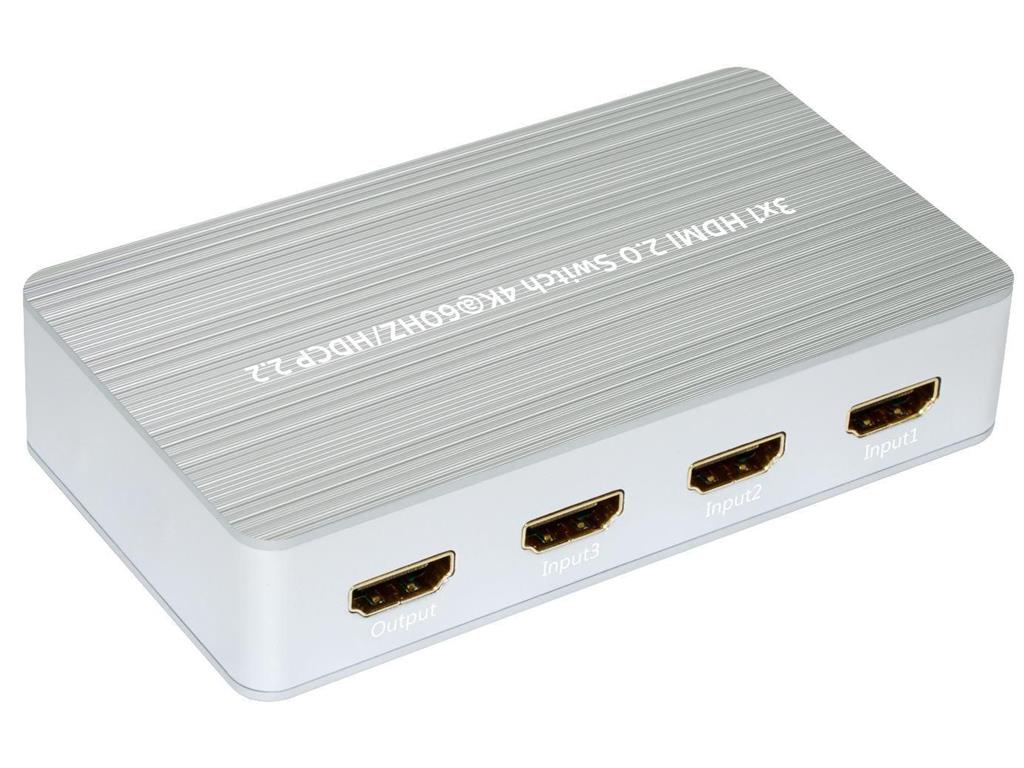 MicroConnect HDMI 2.0 Switch 3 - 1 way