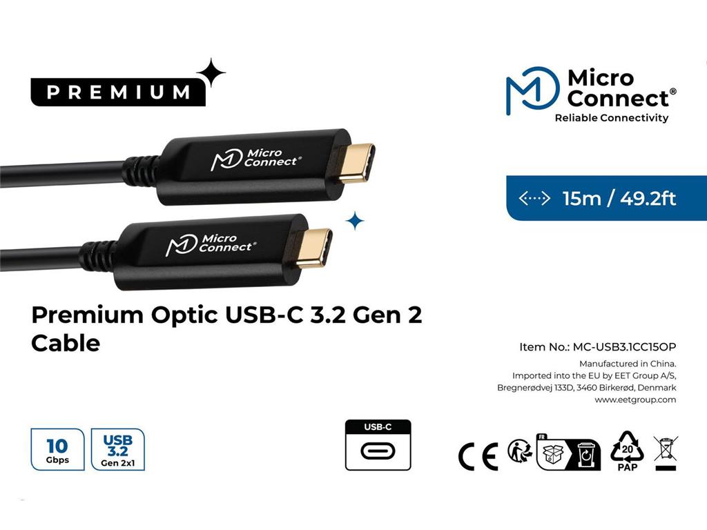 MicroConnect Kabel optični USB-C 3.2 Gen 2 15m