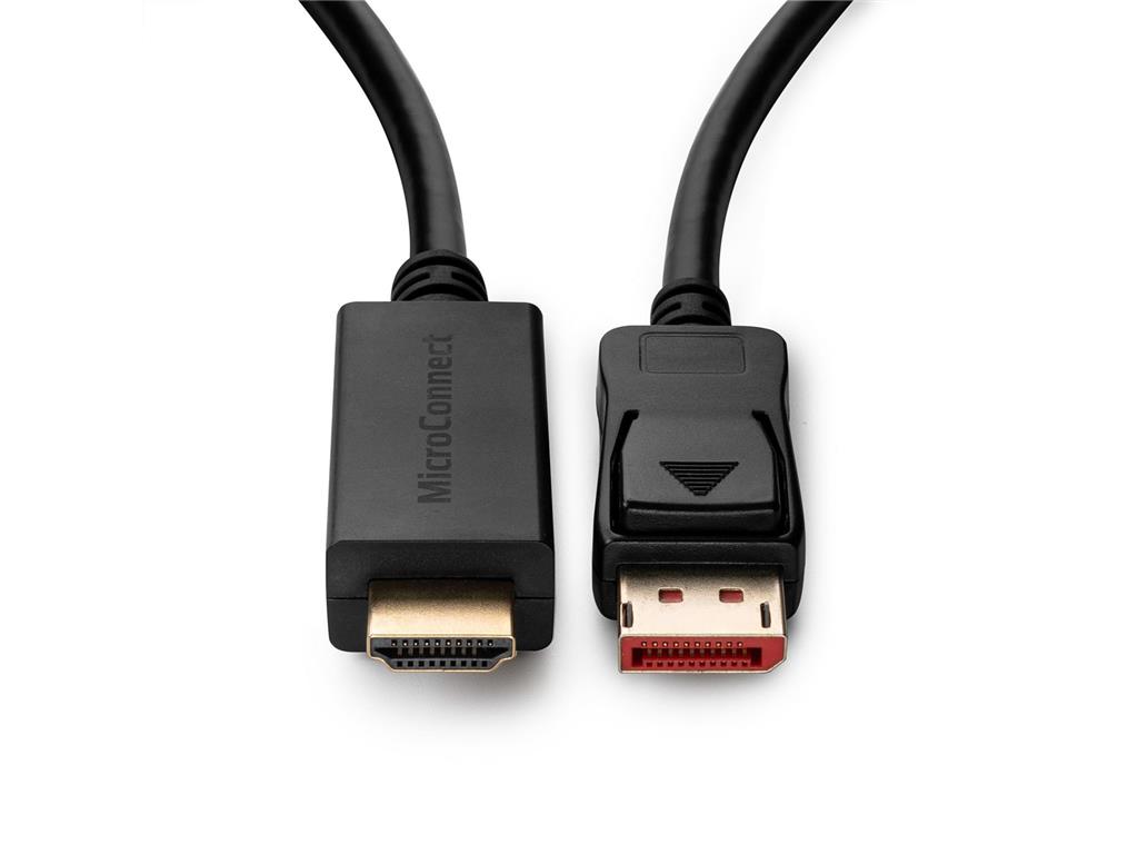 MicroConnect Kabel 4K Display Port 1.4 - HDMI 2.0, 3m