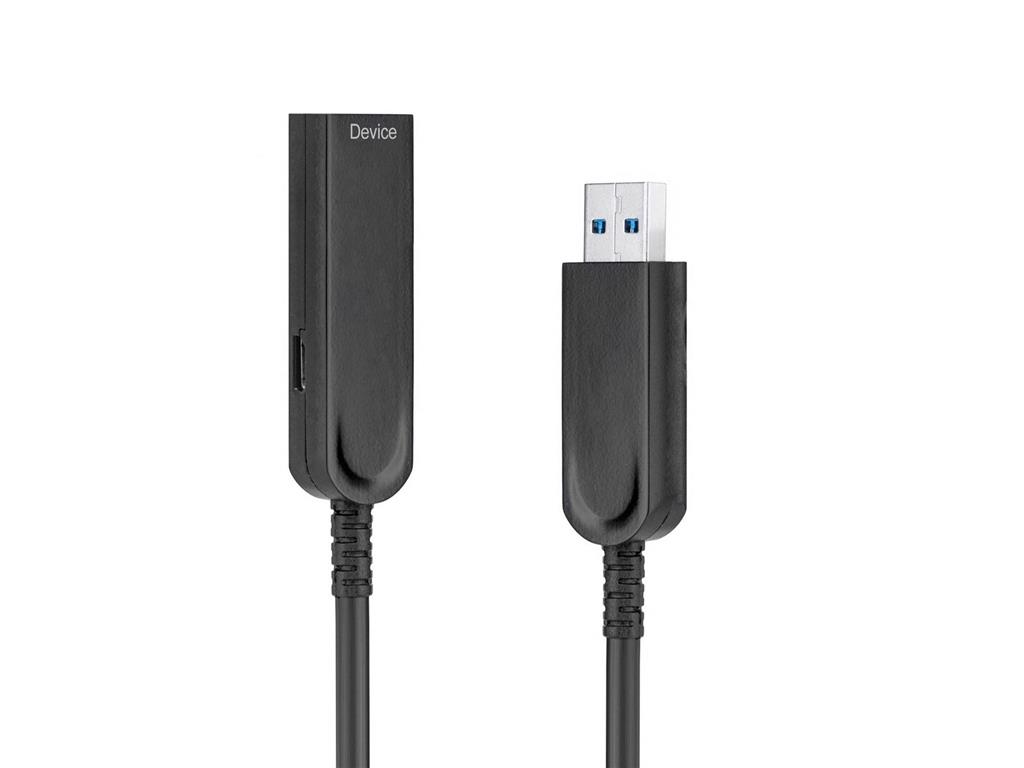 MicroConnect Optični kabel USB A-A 3.2, 20m, črn