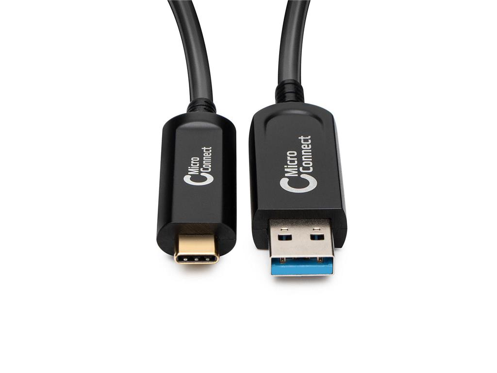 MicroConnect Kabel optični USB C-A 3.2, 10m, črn