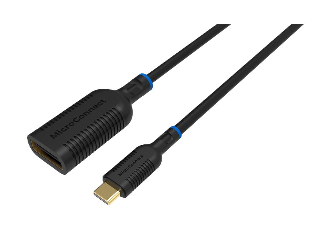 MicroConnect Adapter USB-C - Displayport, 0,2m, Črn