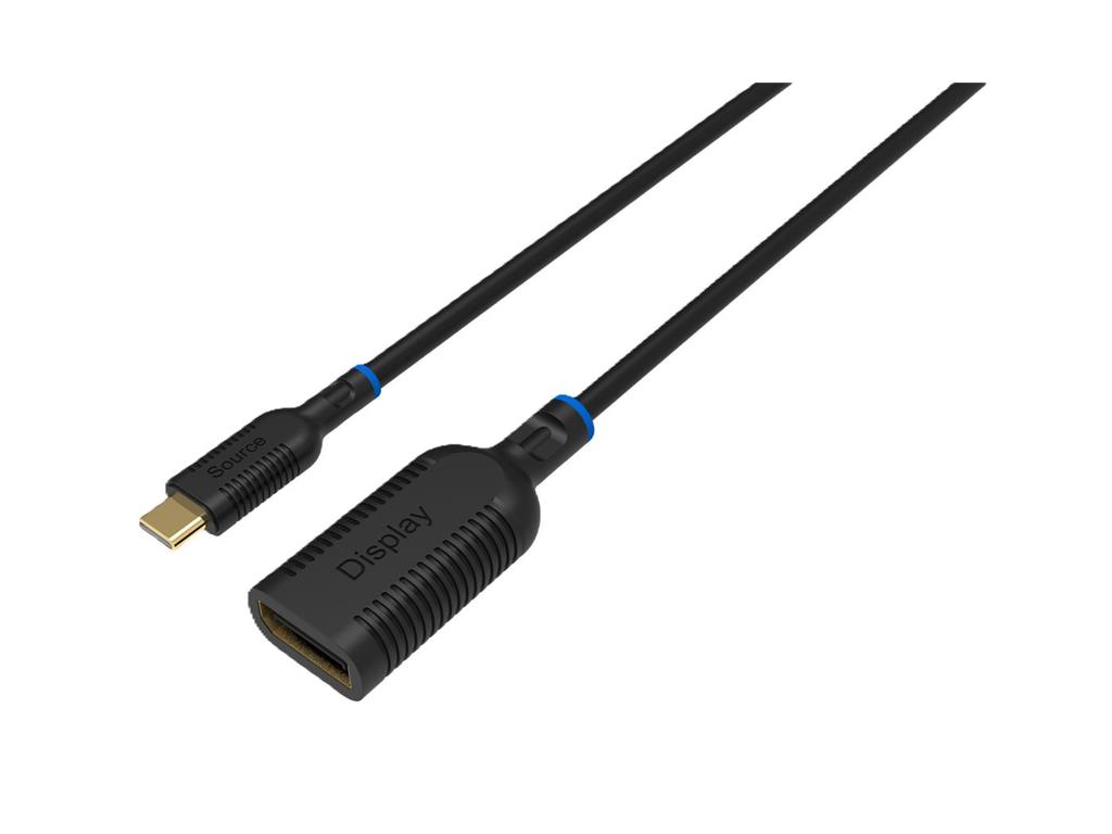 MicroConnect Adapter USB-C - Displayport, 0,2m, Črn