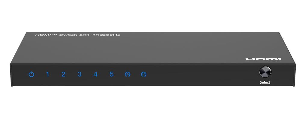 MicroConnect 4K@60Hz HDMI Switch 5x1, HDCP 2.2