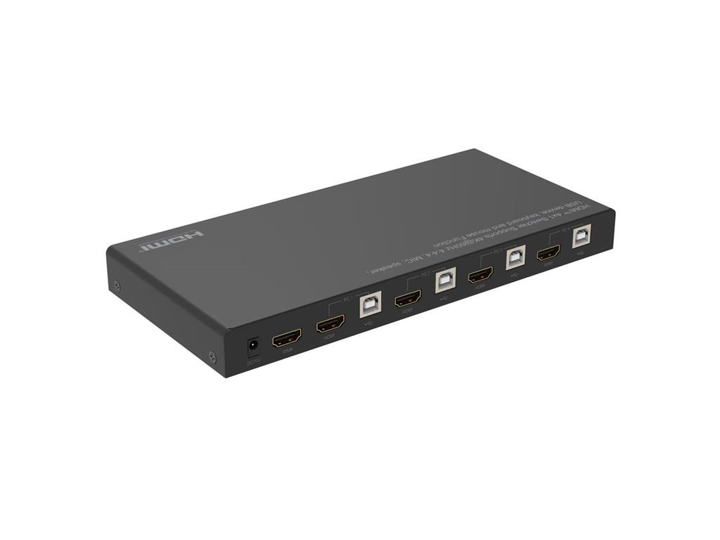 MicroConnect 4K@60Hz HDMI KVM switch, 4x1 4:4:4