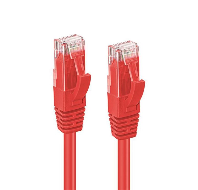 MicroConnect Kabel CAT6A UTP 0.3m Rdeč LSZH