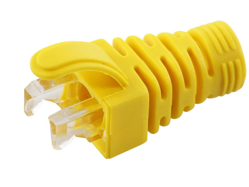 MicroConnect Zaščitni tulec Cat5e/6/6A do 6,5mm rumen