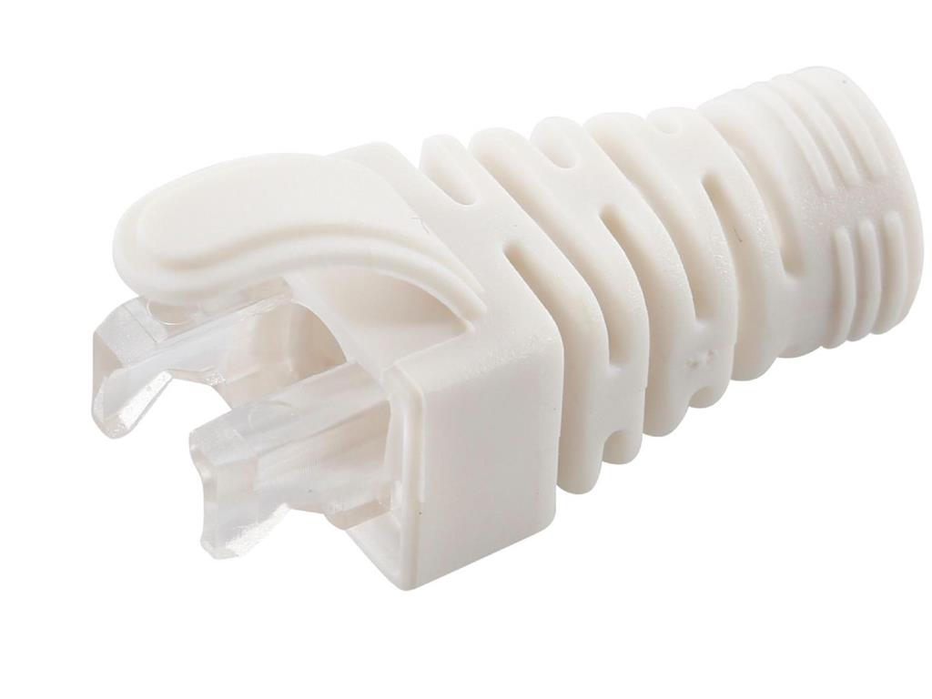 MicroConnect Zaščitni tulec Cat5e/6/6A do 6,5mm bel