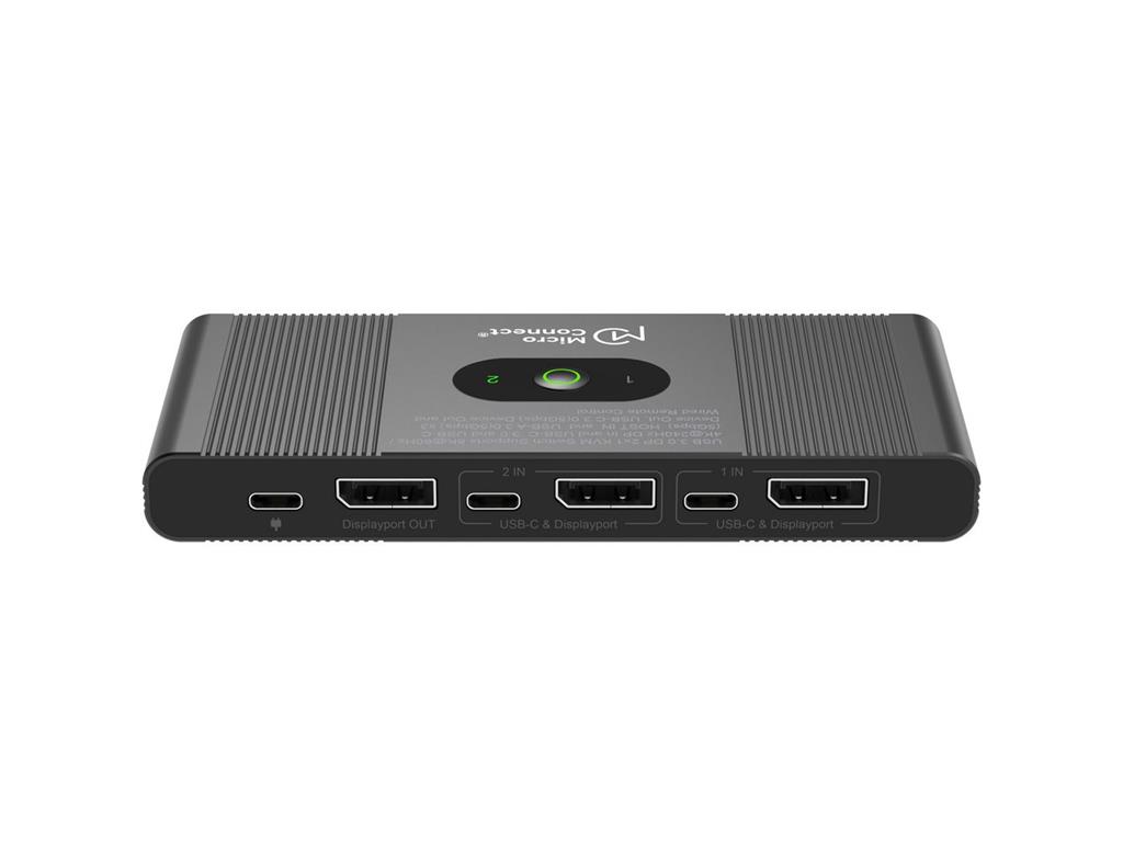 MicroConnect Displayport & USB-C KVM Switch 2-Port