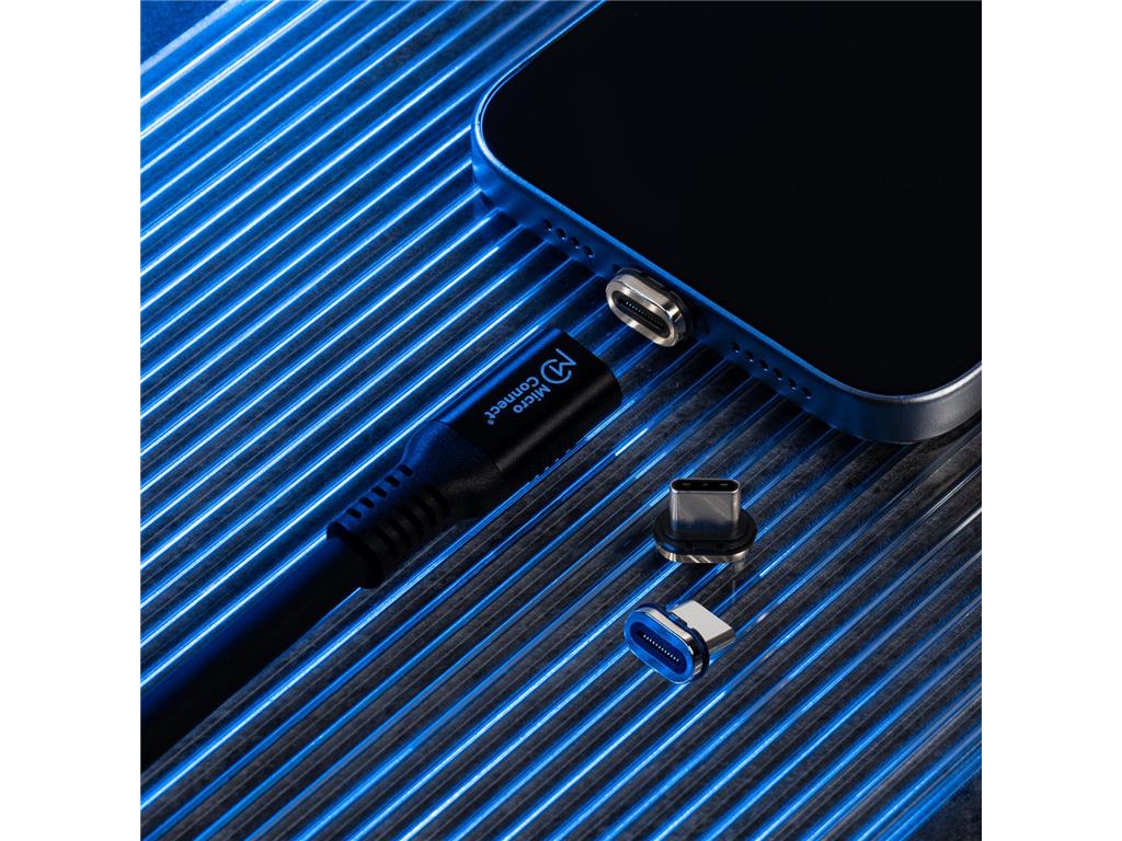 MicroConnect Premium magnetni kabel USB C-C, 1m