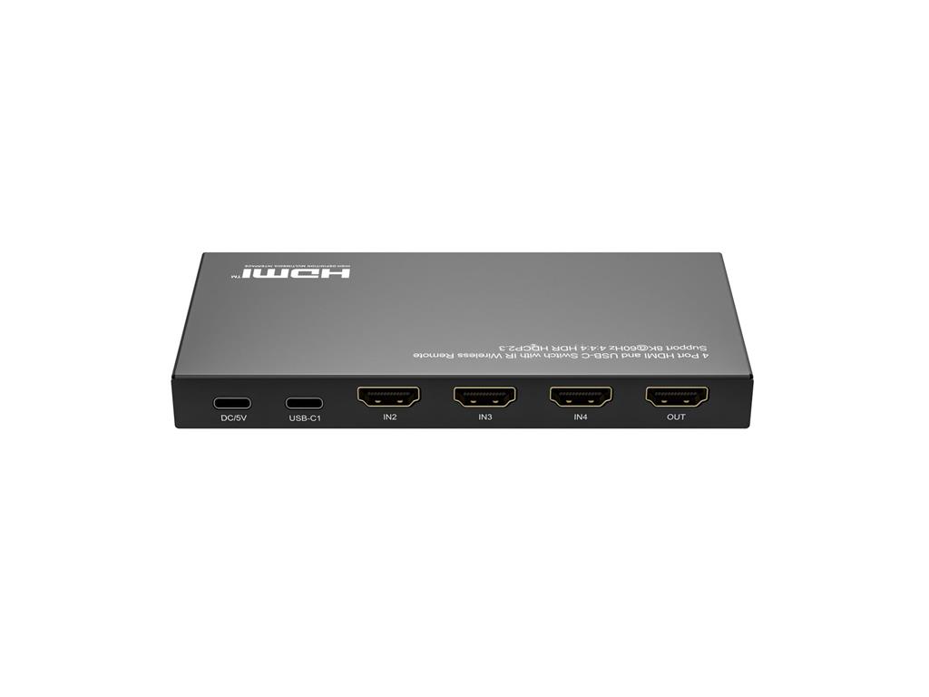 MicroConnect 8K@60Hz USB-C in HDMI Switch 4x1