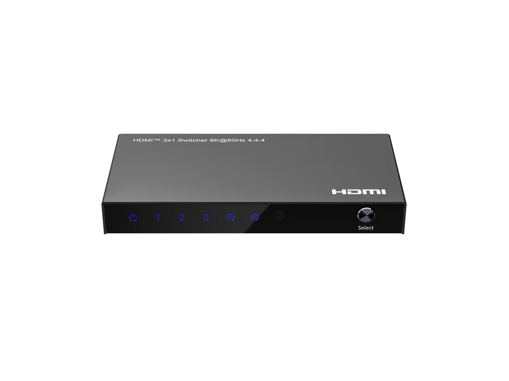 MicroConnect 8K@60Hz HDMI Switch 3x1, HDCP 2.3