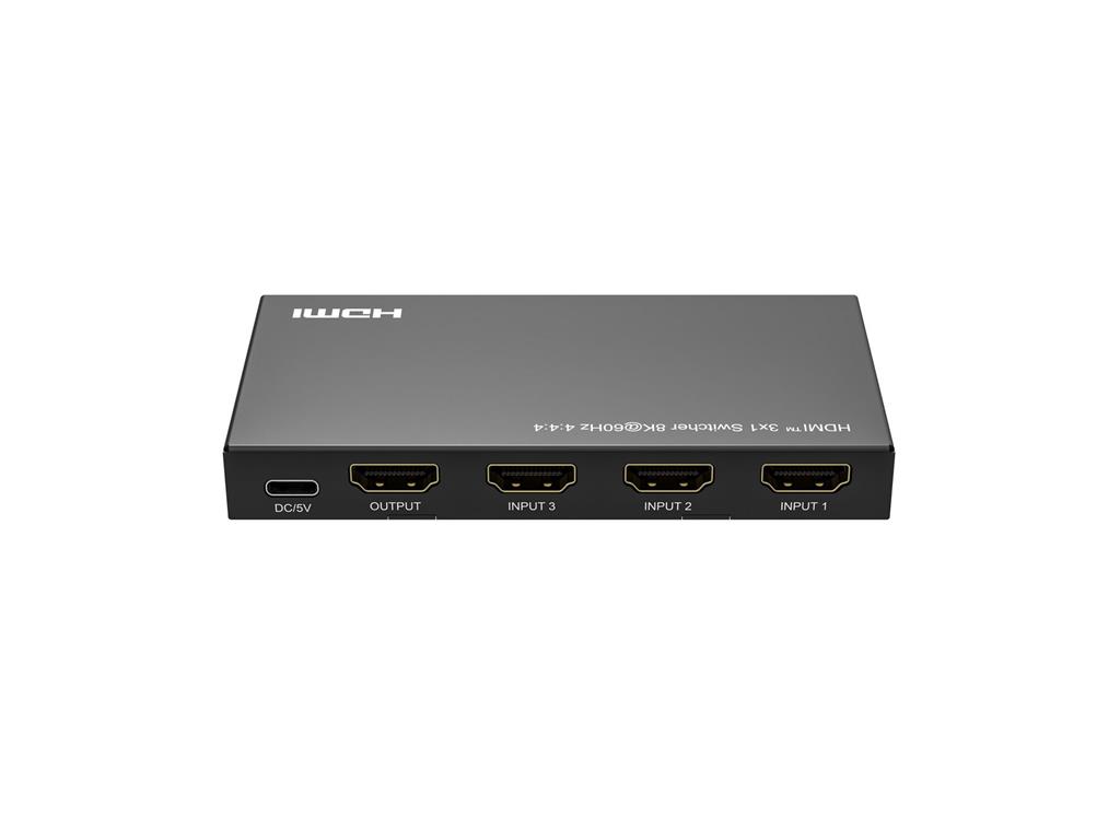 MicroConnect 8K@60Hz HDMI Switch 3x1, HDCP 2.3