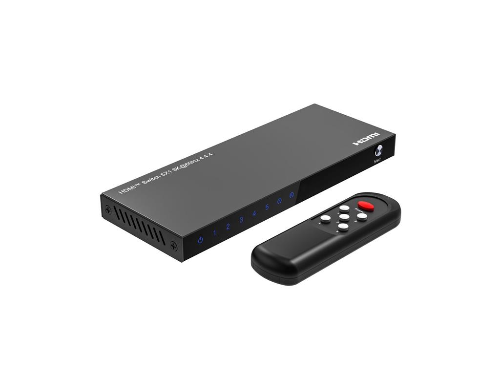 MicroConnect 8K@60Hz HDMI Switch 5x1, HDCP 2.3