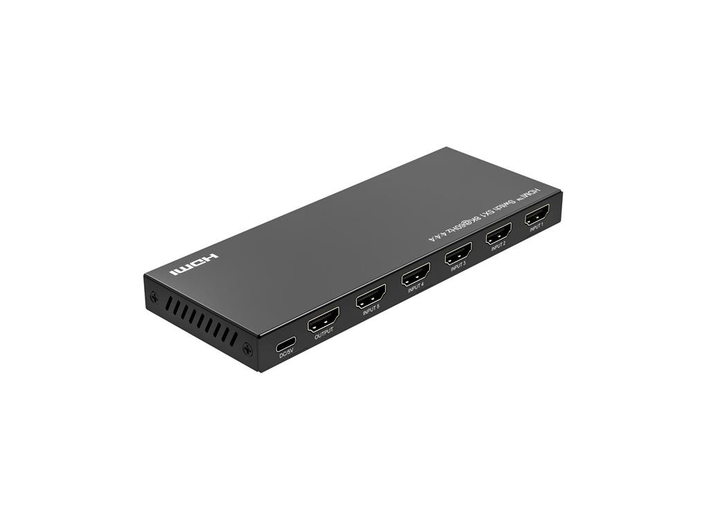 MicroConnect 8K@60Hz HDMI Switch 5x1, HDCP 2.3