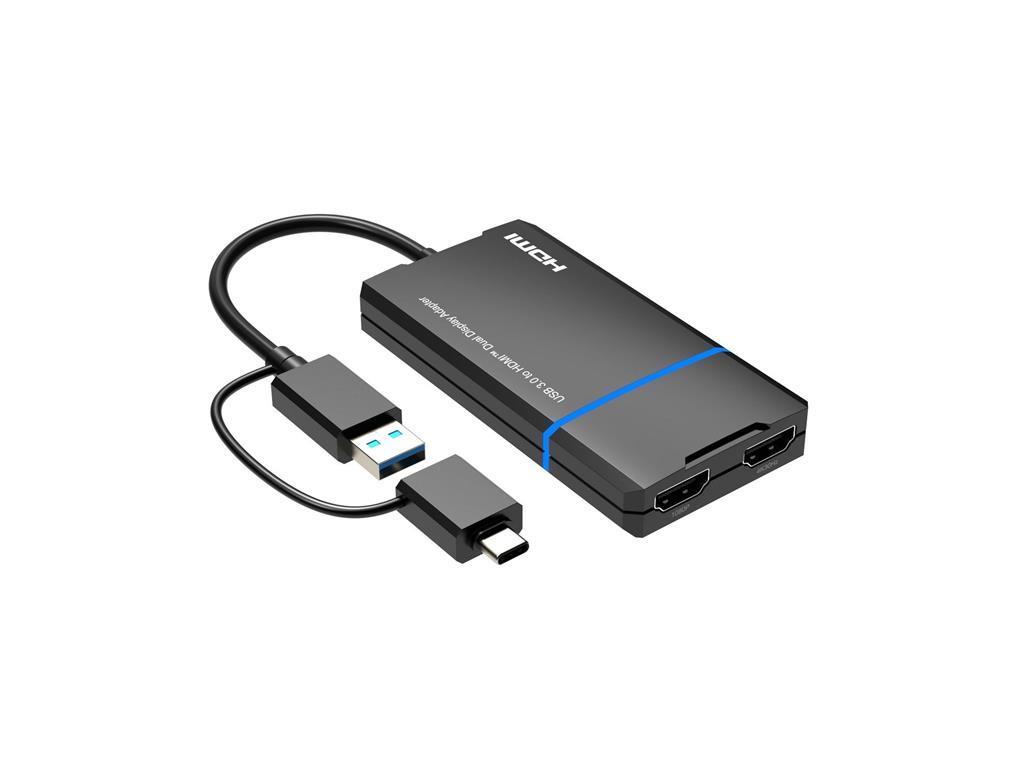 MicroConnect Razdelilnik USB-C ali A 2in1 - HDMI 2x