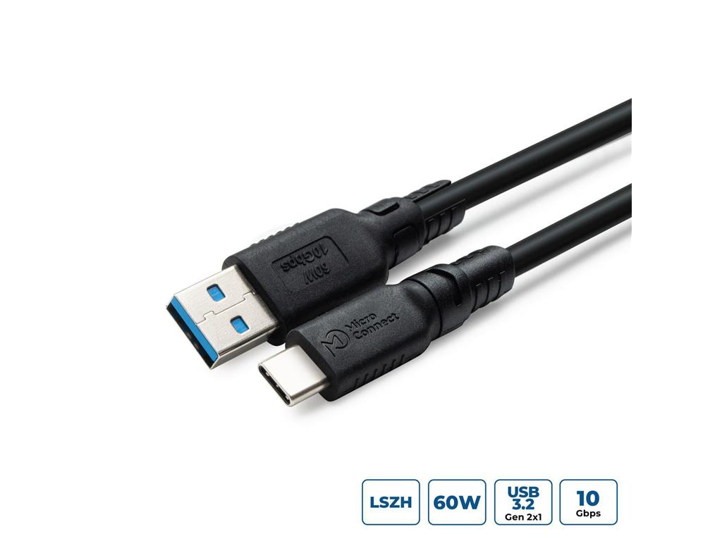 MicroConnect ColorFlex USB C-A kabel 60W 1m
