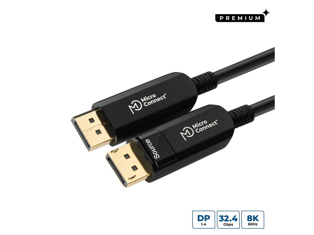 MicroConnect Kabel DisplayPort 1.4, 8K@60Hz, 40m