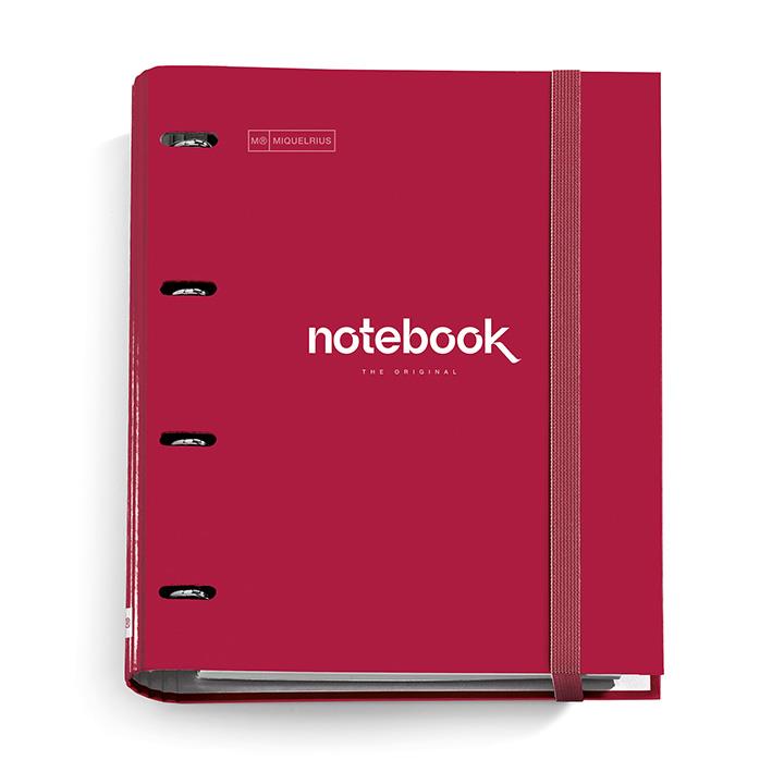 MiquelRius Kartonska rinčna mapa z blokom rdeča