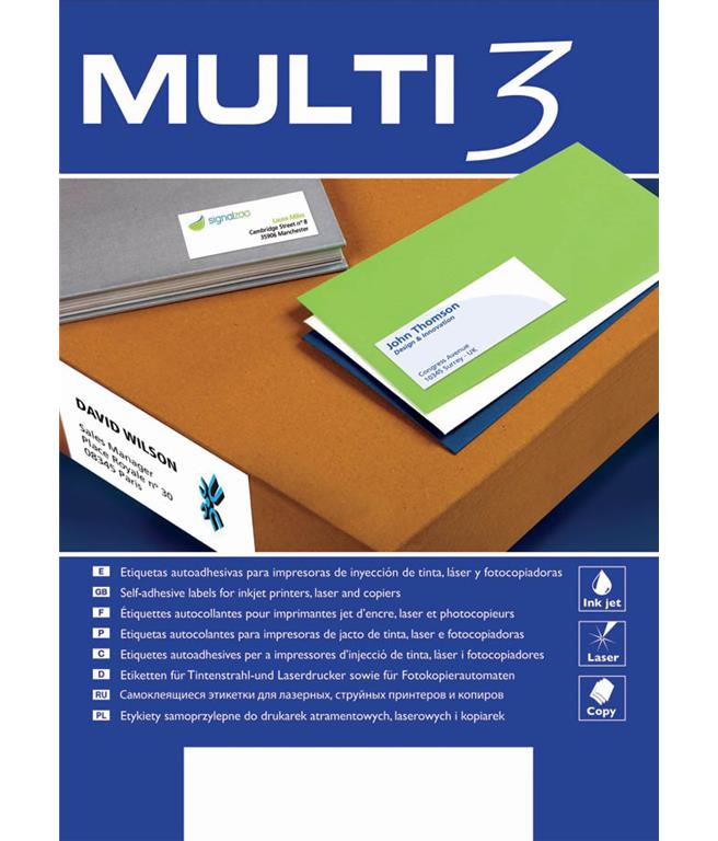 Multi3 Bele nalepke 52,5 x 21,2, 56/stran