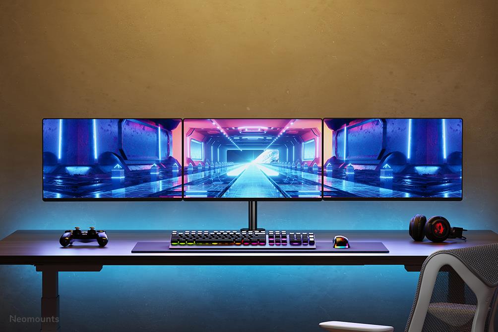 Neomounts Gibljivi nosilec za 3 monitorje 10-27''
