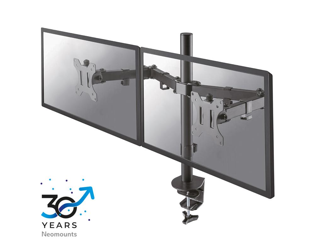 Neomounts Gibljivi nosilec za 2 monitorja 10-32''