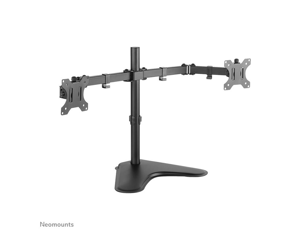 Neomounts Gibljivo namizno stojalo za 2 monitorja