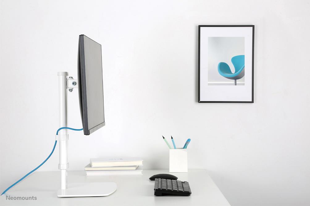 Neomounts Gibljivo namizno stojalo za monitor belo