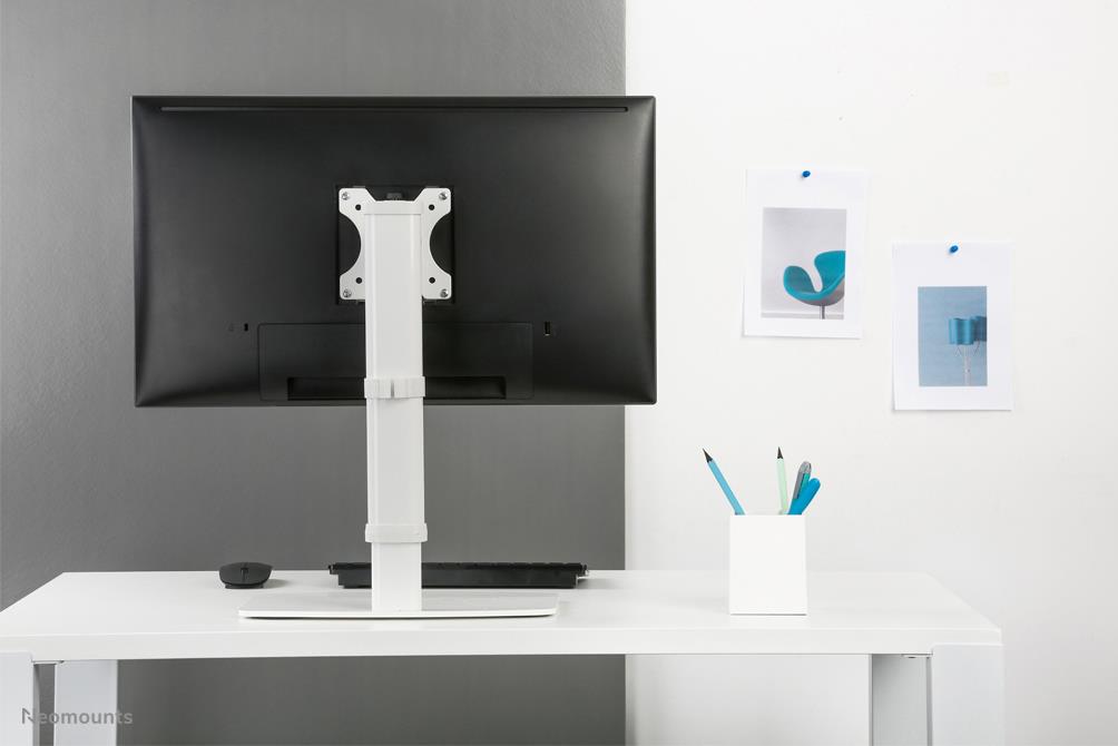 Neomounts Gibljivo namizno stojalo za monitor belo