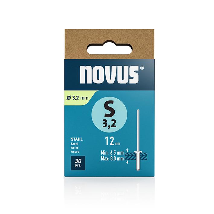 Novus Zakovice tip S 3,2 x 12 mm, jeklo