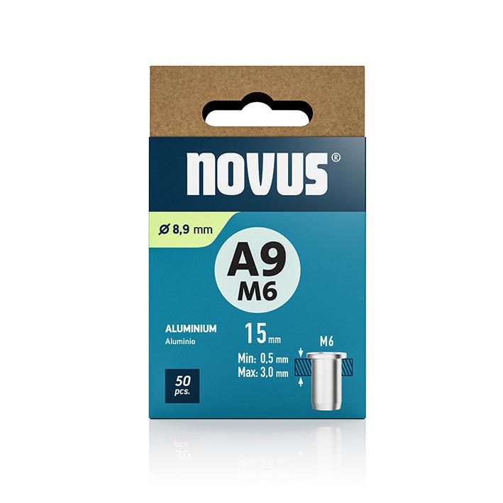 Novus Zakovice tip M 6 x 15 mm, aluminij