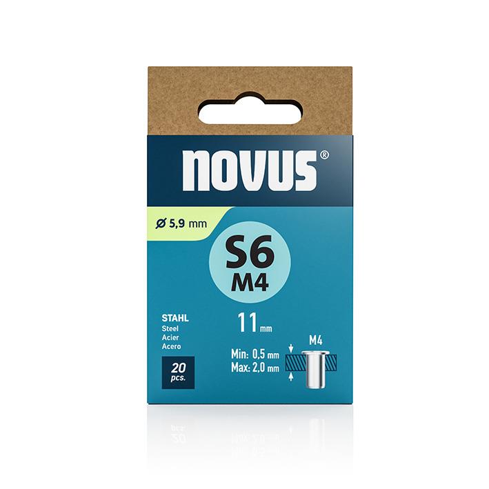 Novus Zakovice tip M 4 x 11 mm, jeklo