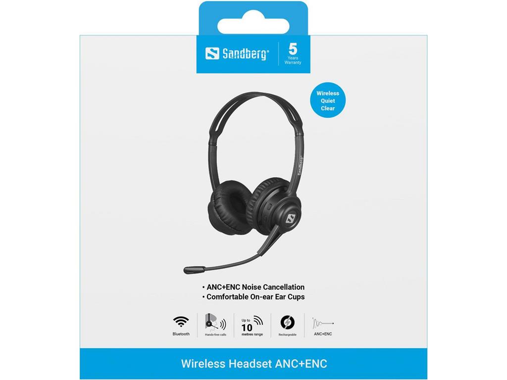 Sandberg Brezžične slušalke ANC+ENC
