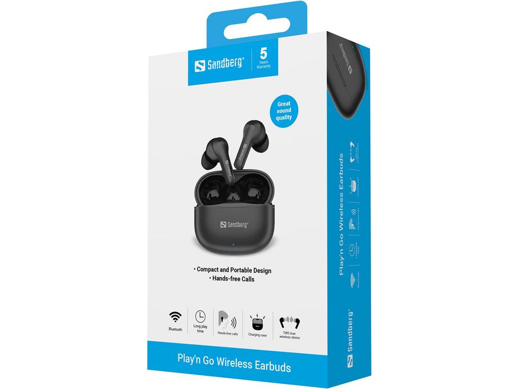 Sandberg Slušalke Play'n Go brezžične ušesne