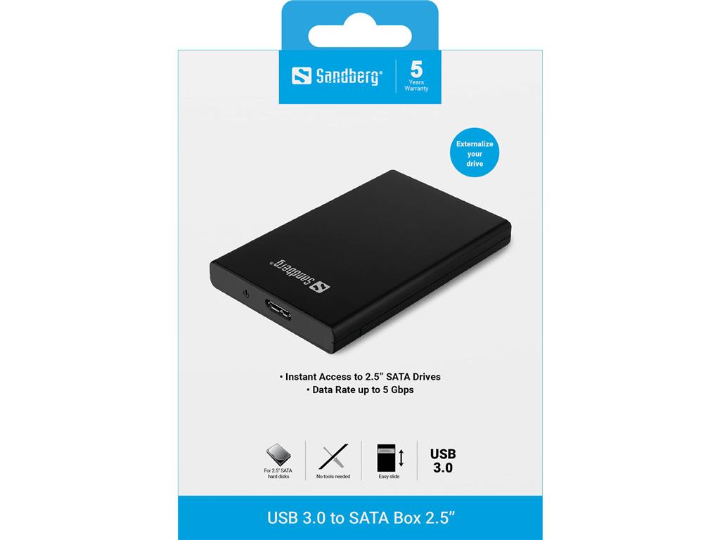Sandberg USB 3.0 na SATA ohišje 2.5''