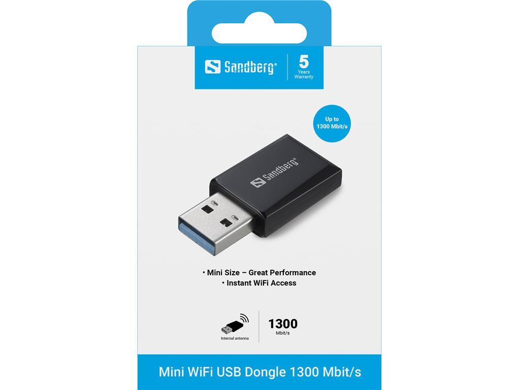 Sandberg Mini WiFi ključek 1300 Mbit/s